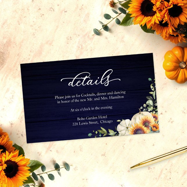 Fall in Love Greenery Wedding Details Enclosure Card (Creator Uploaded)