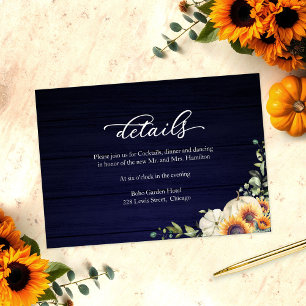 Fall in Love Greenery Wedding Details Enclosure Card