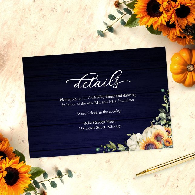 Fall in Love Greenery Wedding Details Enclosure Card (Creator Uploaded)