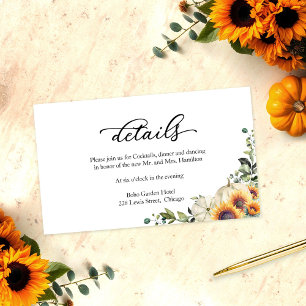 Fall in Love Greenery Wedding Details Enclosure Card