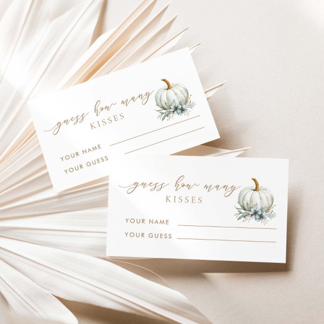 Fall In Love Guess How Many Kisses Bridal Game  Enclosure Card (Creator Uploaded)