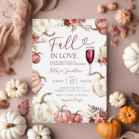 Fall In Love Ivory Pumpkin Floral Engagement Party