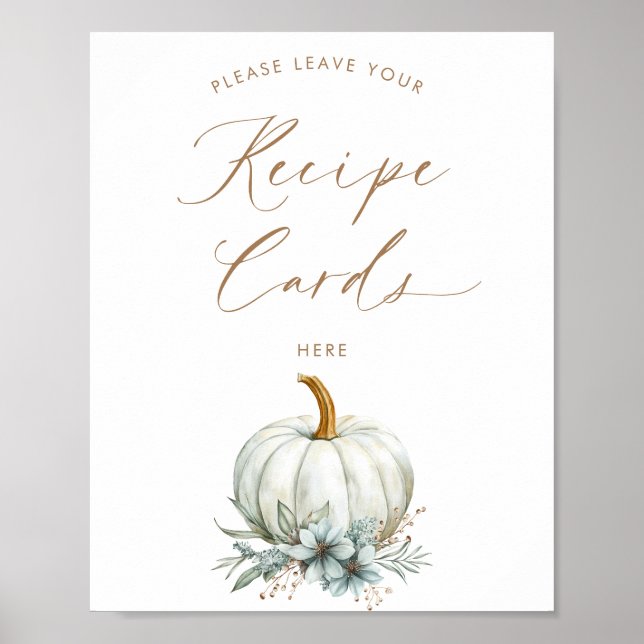 Fall In Love Leave Your recipe Cards  Poster (Front)