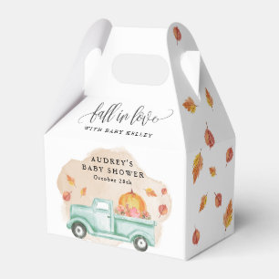 Fall in Love Little Pumpkin Farm Truck Baby Shower Favour Box