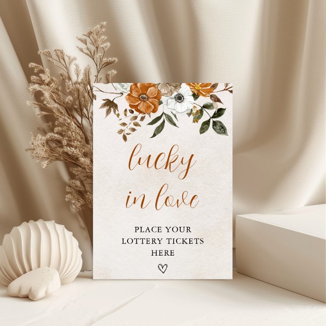 Fall in Love | Lucky in Love Bridal Shower Sign (Creator Uploaded)