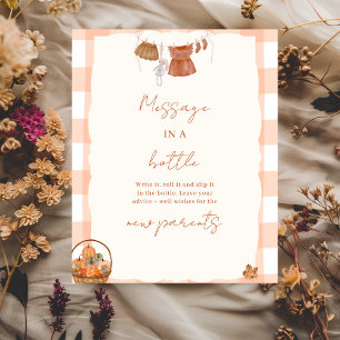 Fall in love Message in a Bottle Baby Shower Sign