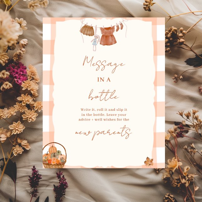 Fall in love Message in a Bottle Baby Shower Sign (Creator Uploaded)