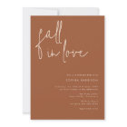 Fall in Love Minimalist Terracotta Bridal Shower