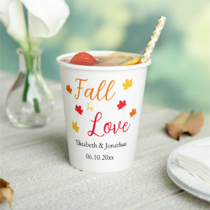 Fall In Love Paper Cups