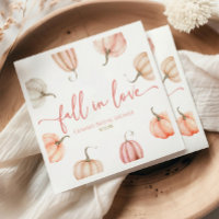 Fall In Love Pink Pumpkin Bridal Shower