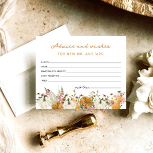 Fall in Love Pumpkin Advice and Wishes Cards