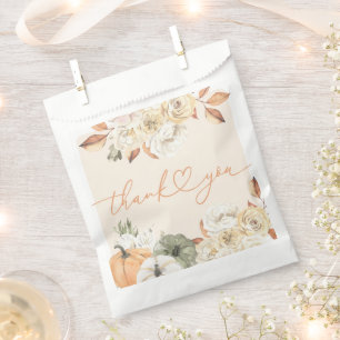 Fall in Love Pumpkin Autumn Baby Shower Favour Bag