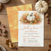 Fall In Love Pumpkin Baby Shower