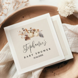Fall In Love Pumpkin Baby Shower Napkin