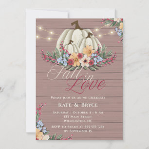 Fall In Love Pumpkin Invitation