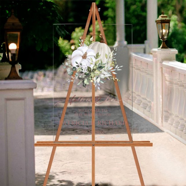 Fall In Love Pumpkin Wedding Welcome Sign  (Creator Uploaded)