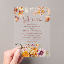 Fall in Love Pumpkins Romantic Bridal Shower