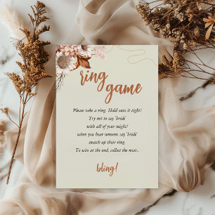Fall in love   Ring Hunt Bridal Shower Game Card