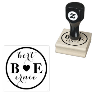 Fall in Love Romantic 2" x 2" Stylish Wood Art Rubber Stamp