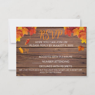 Fall In Love RSVP Card