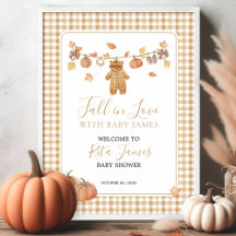 Fall in Love Rustic Boho Fall Baby Shower Welcome
