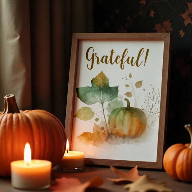 Fall In Love Rustic Pumpkin  Poster (Creator Uploaded)