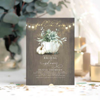 Fall in Love Succulents Pumpkins Bridal Shower