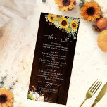 Fall in Love Sunflower Pumpkin Wedding Menu Cards<br><div class="desc">Create an elegant and timeless fall-themed wedding suite that effortlessly reflects your style with personalised details.</div>