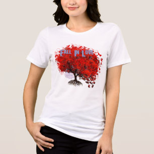 Fall In Love T-shirt Swirls Roots Puzzle Pieces Tri-Blend Shirt