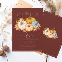Fall in Love Terracotta Autumn Pumpkin Wedding