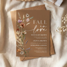 Fall in Love Terracotta Wildflower Baby Shower 