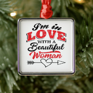 Fall In Love Two-Tone Coffee Mug Metal Ornament