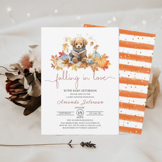 Fall in Love Watercolor Baby Shower  Invitation (Creator Uploaded)