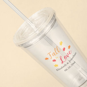 Fall In Love Wedding Acrylic Tumbler