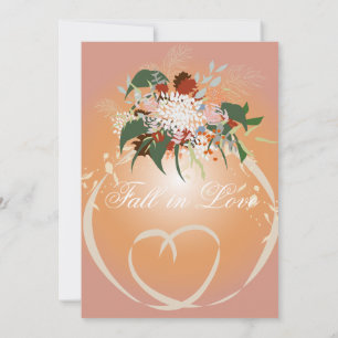 Fall in Love Wedding Save the Date Invitation