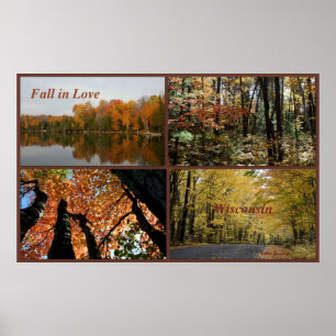 Fall In Love Wisconsin Poster