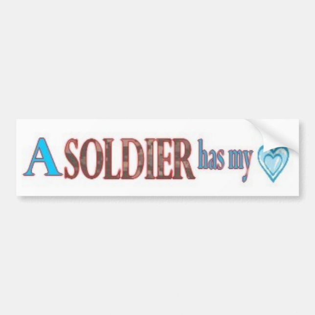 Fall in Love with a Soldier Bumper Sticker (Front)