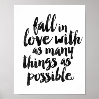 Fall In Love With as Many Things as Possible Poster