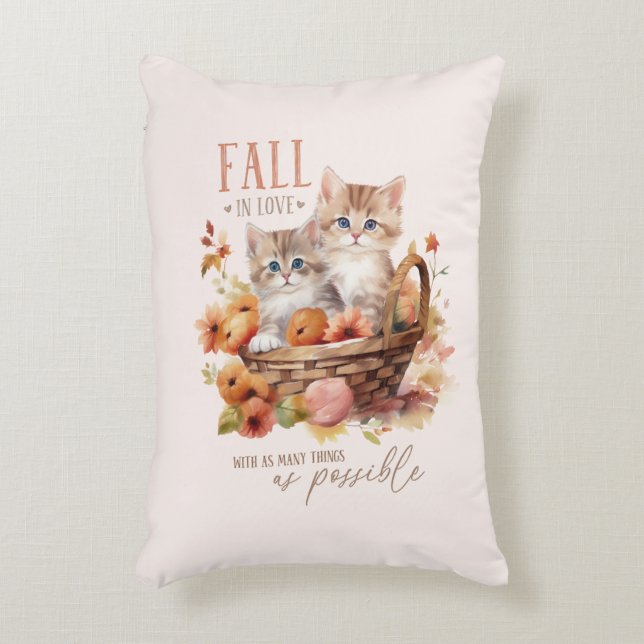 Fall In Love With As Many Things Decorative Cushion (Front(Vertical))