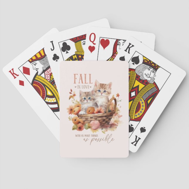 Fall In Love With As Many Things Playing Cards (Back)