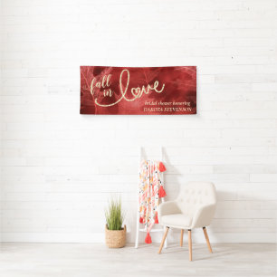 Fall in Love with Autumn   Apple Red Bridal Shower Banner