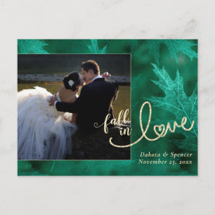 Fall in Love with Autumn   Jade Green Photo Thanks Postcard