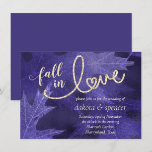 Fall in Love with Autumn Mulberry Bridal Shower Invitation