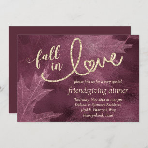Fall in Love with Autumn   Mulberry Friendsgiving Invitation