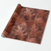 Fall in Love with Autumn | Rustic Dusty Orange Wrapping Paper (Unrolled)