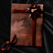Fall in Love with Autumn | Rustic Dusty Orange Wrapping Paper