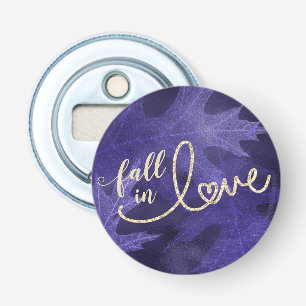 Fall in Love with Autumn Violet Purple Marigold Bottle Opener