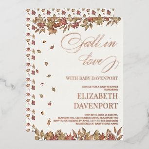 Fall in Love With Baby Autumn Foliage Baby Shower 