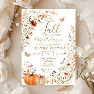Fall in Love with Baby Shower Invitation