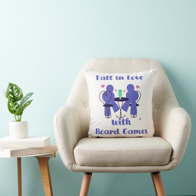 Fall In Love With Board Games Meeple Life Cushion (Chair)